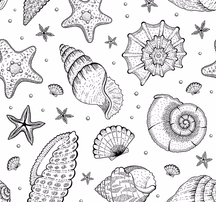 Schelppatronen behangpapier natuur - TenStickers