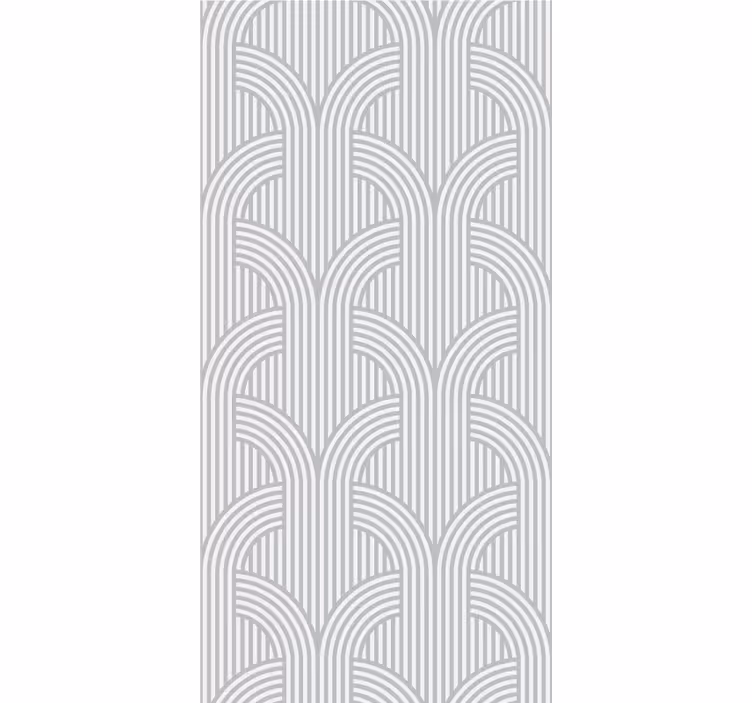 Gebogen lijnenpatroon behang geometrisch - TenStickers