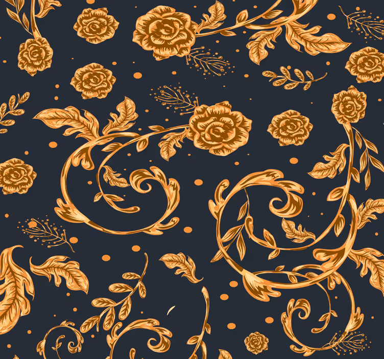 Sierlijke bloemen behang bloemsierkunst - TenStickers
