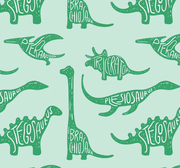 Dinosaurussen speelkamer dinosaurus behang - TenStickers