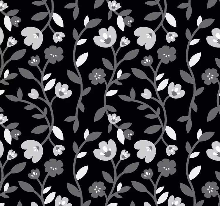 Bloemenmotief bloemen behang - TenStickers