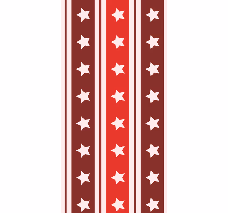 Gestreept sterrenpatroon behang verticale strepen - TenStickers