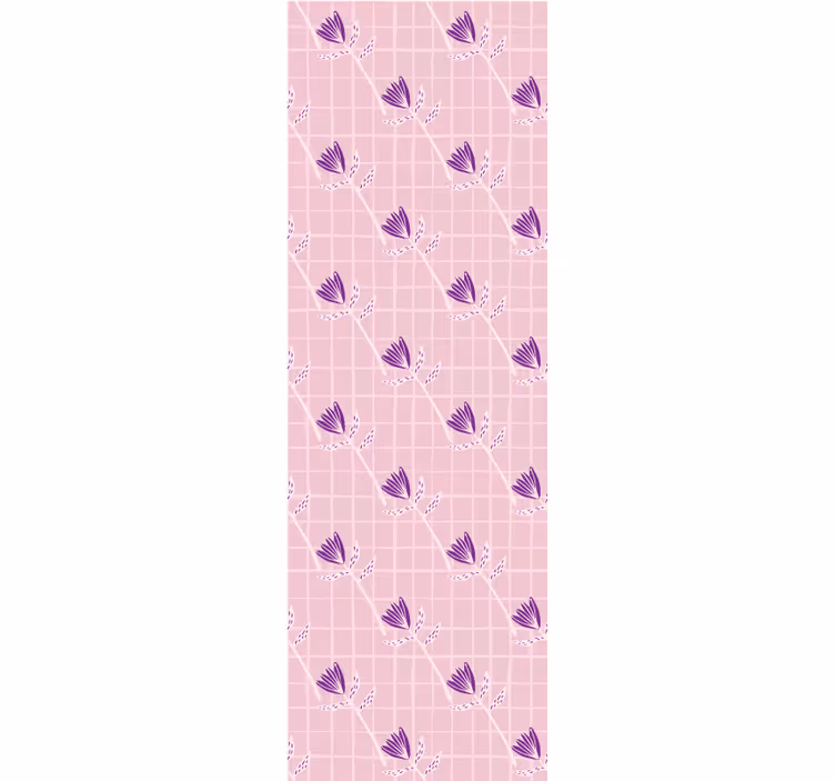Geometrische bloemenstructuur behang geometrisch - TenStickers
