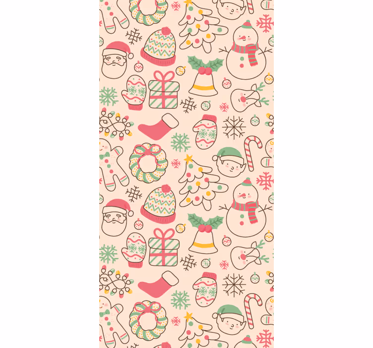 Feestelijke seizoensvreugde behang kerst - TenStickers