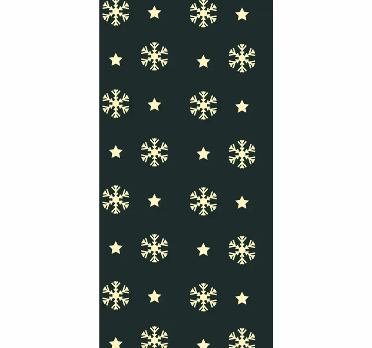 Scandinavische sneeuwvlokken behang Scandinavië - TenStickers
