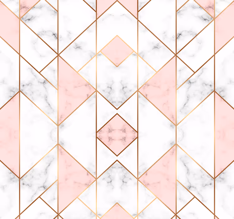 Geometrische marmeren elegantie behang geometrisch - TenStickers
