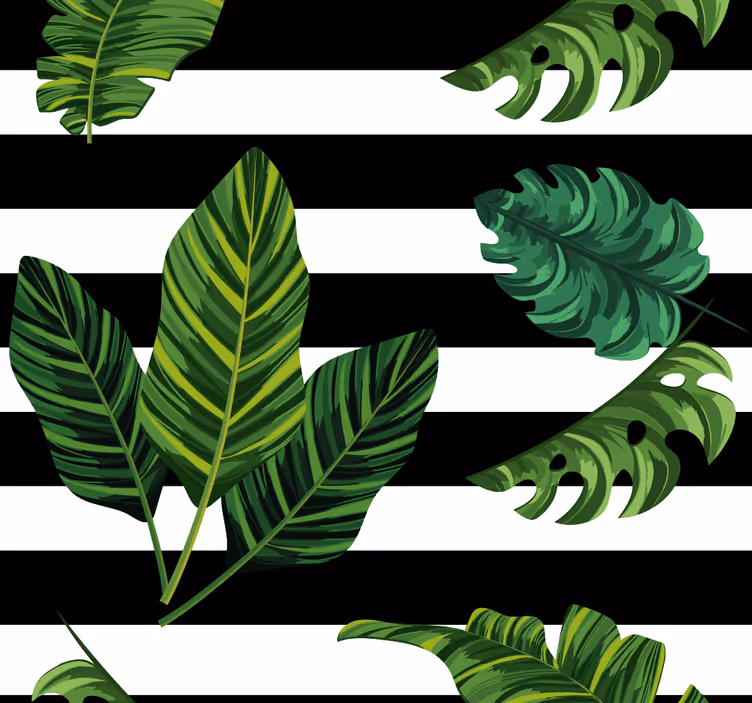 Behang bladeren tropisch foliage ontwerp - TenStickers