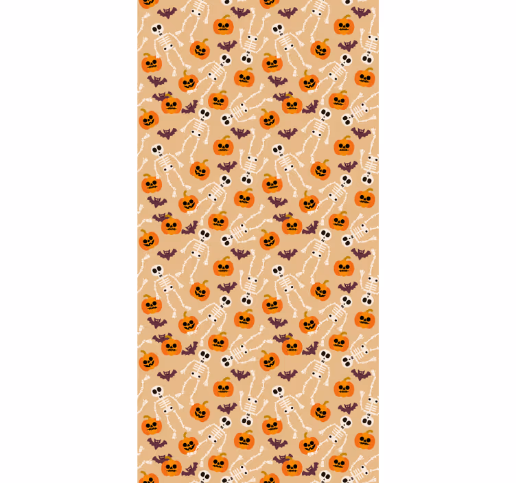 Halloween behang spookachtig halloween patroon - TenStickers