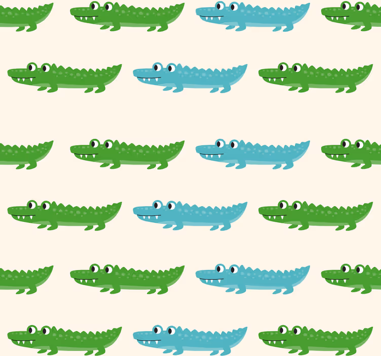 Krokodil patroon behang dieren - TenStickers