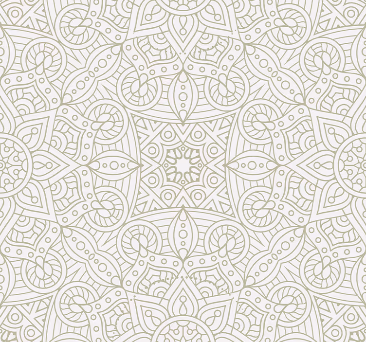 Geometrische mandala's sierlijk behang - TenStickers