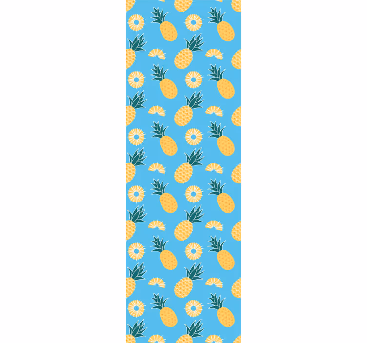 Tropische ananas print behang dieren - TenStickers