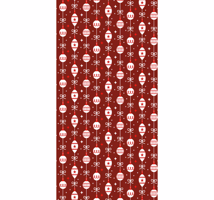 Feestelijk schedelmotief behang kerst - TenStickers