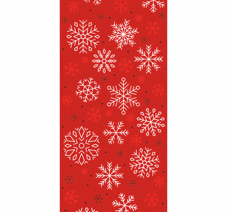 Seizoensgebonden sneeuwvlokken behang kerst - TenStickers