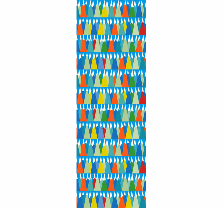 Geometrisch berglandschapje behang geometrisch - TenStickers