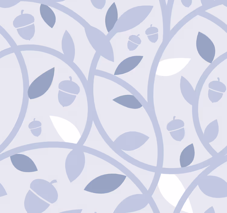 Behang natuur Blauwe eikels - TenStickers