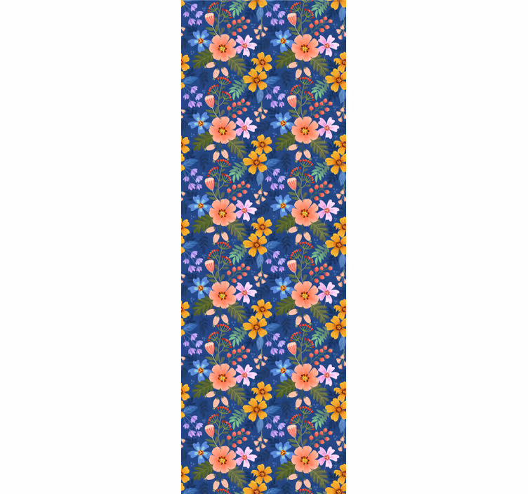 Bloemenboeket patroon bloemen behang - TenStickers