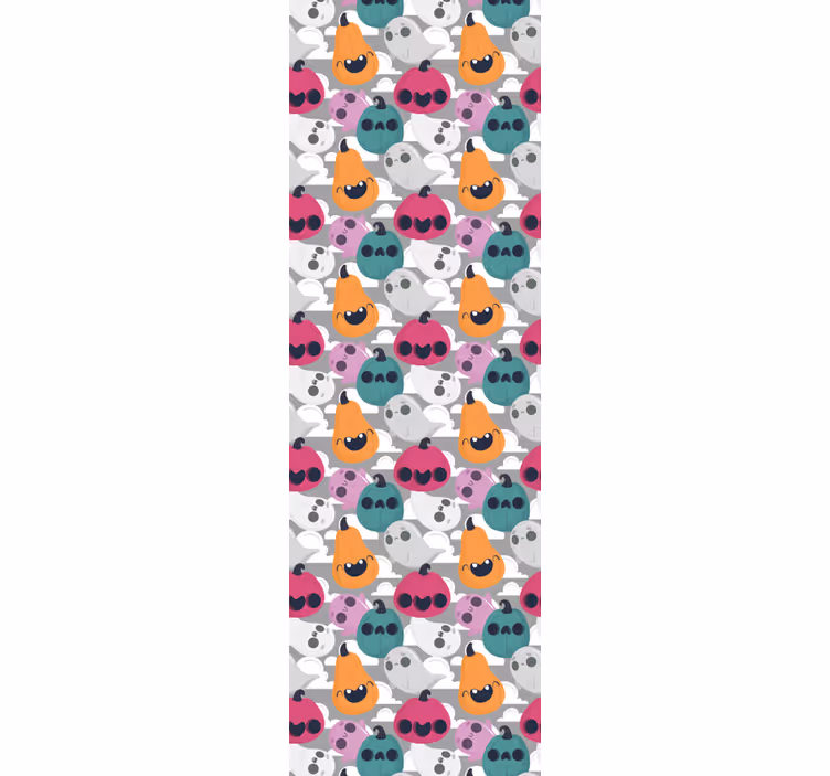 Speels pompoenpatroon halloween behang - TenStickers