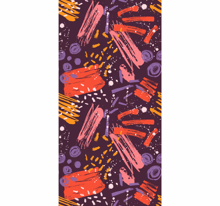 Expressieve penseelstreken behang abstract - TenStickers