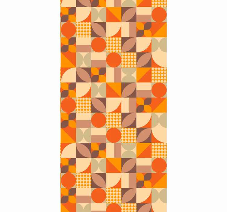 Retro geometrische vormen behang geometrisch - TenStickers