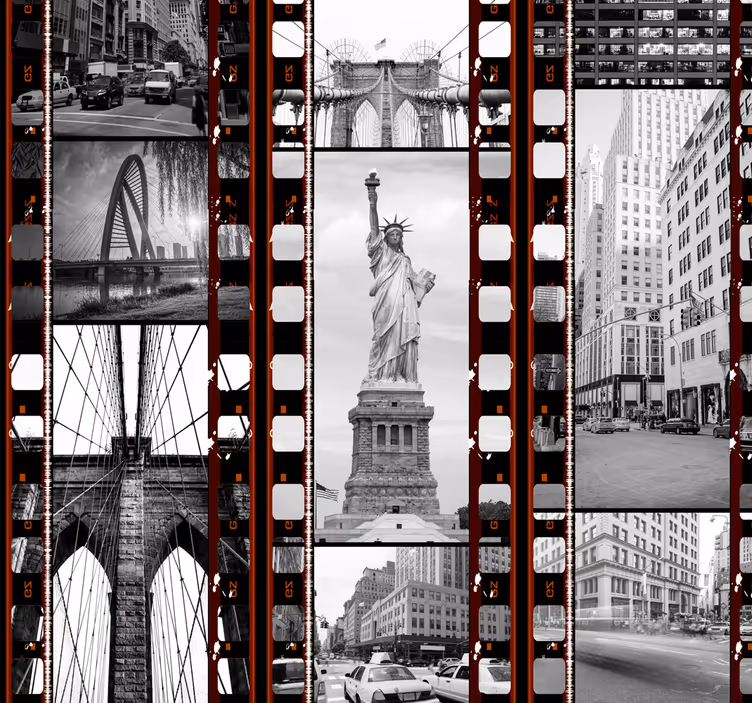 New York behang woonkamer - TenStickers