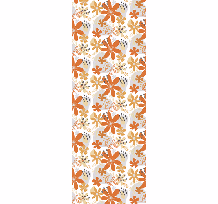 Bloemmotief spelen bloemen behang - TenStickers