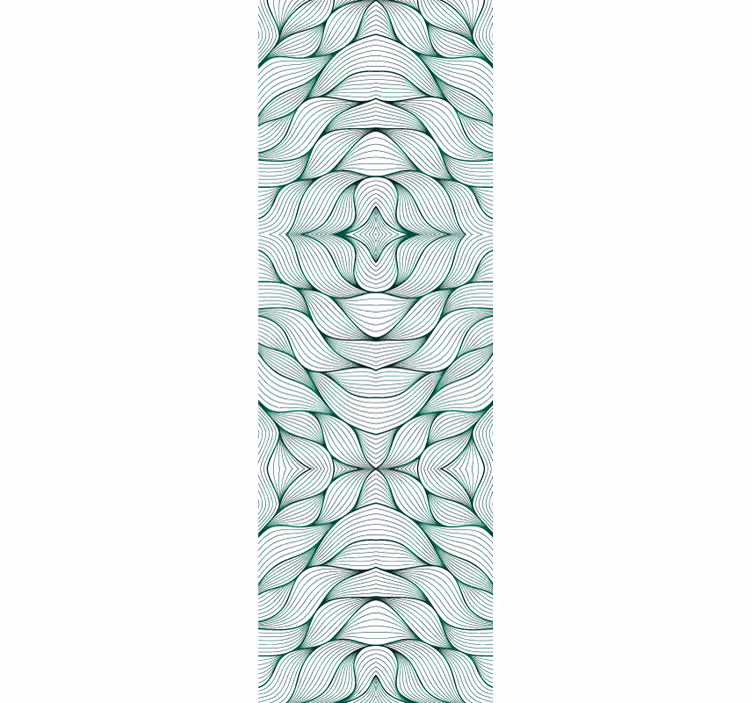 Behang bladeren geometrisch patroon - TenStickers