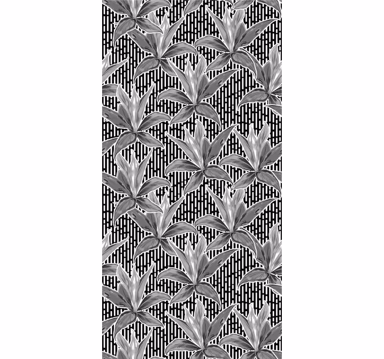 Botanisch geometrisch behang bladeren - TenStickers