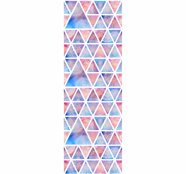 Geometrische driehoekige array behang geometrisch - TenStickers