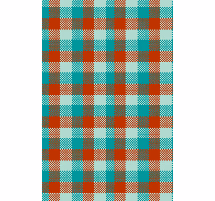 Gingham-patroon behang geometrisch - TenStickers