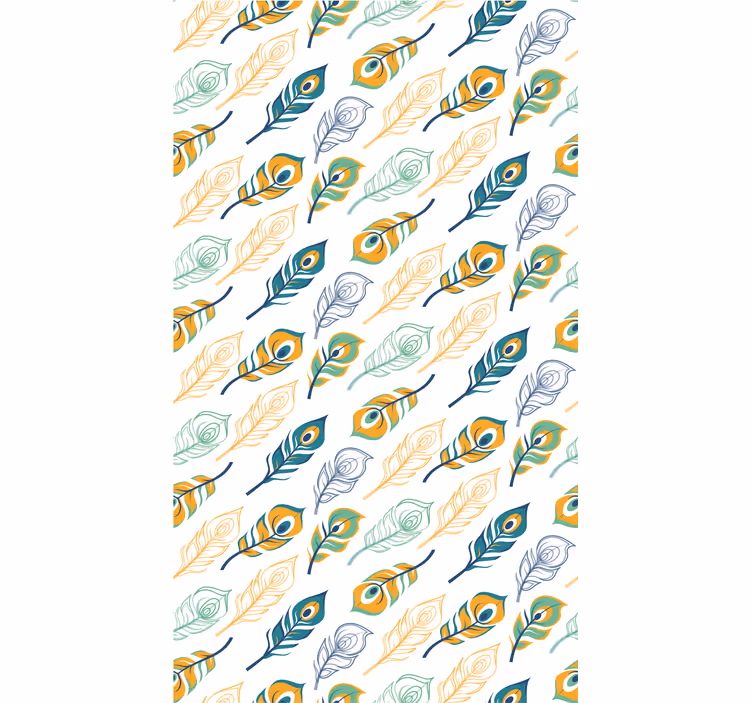 Veren elegantie behang kunst - TenStickers