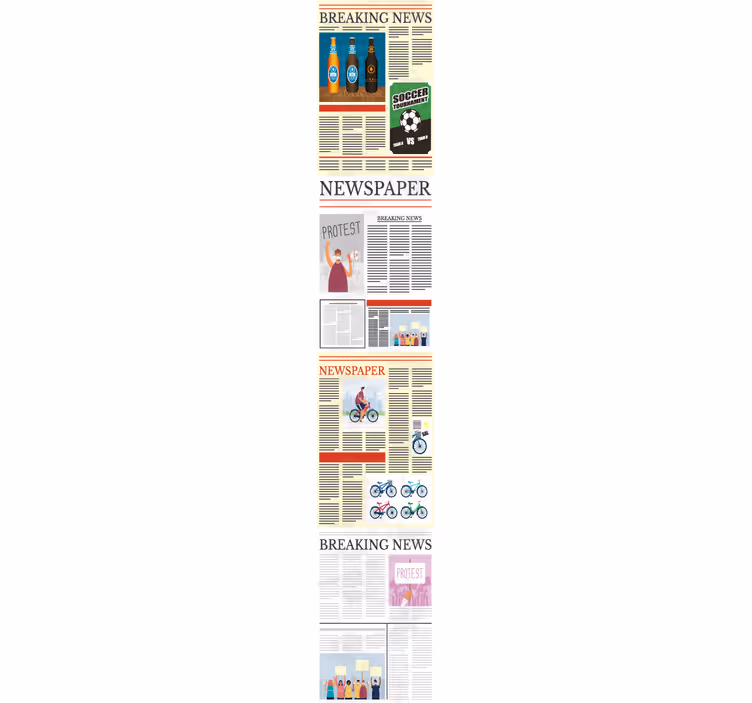 Krantencollage behang letters - TenStickers