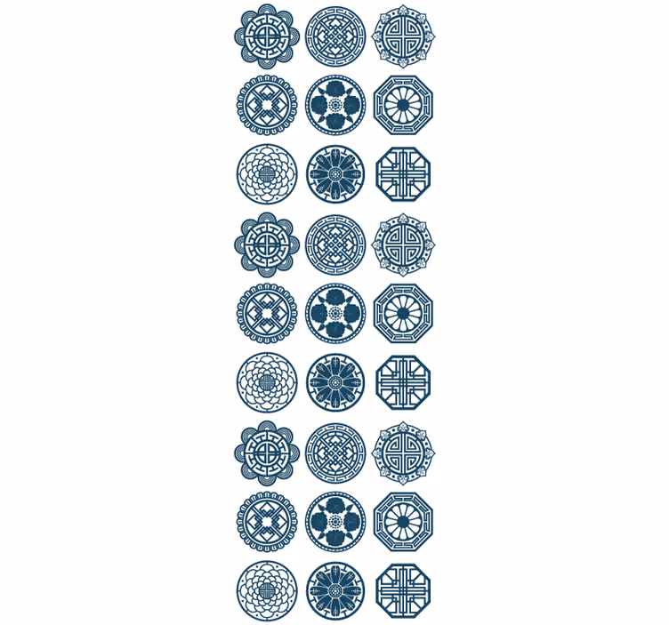 Geometrische tegelpatronen behang tegels - TenStickers