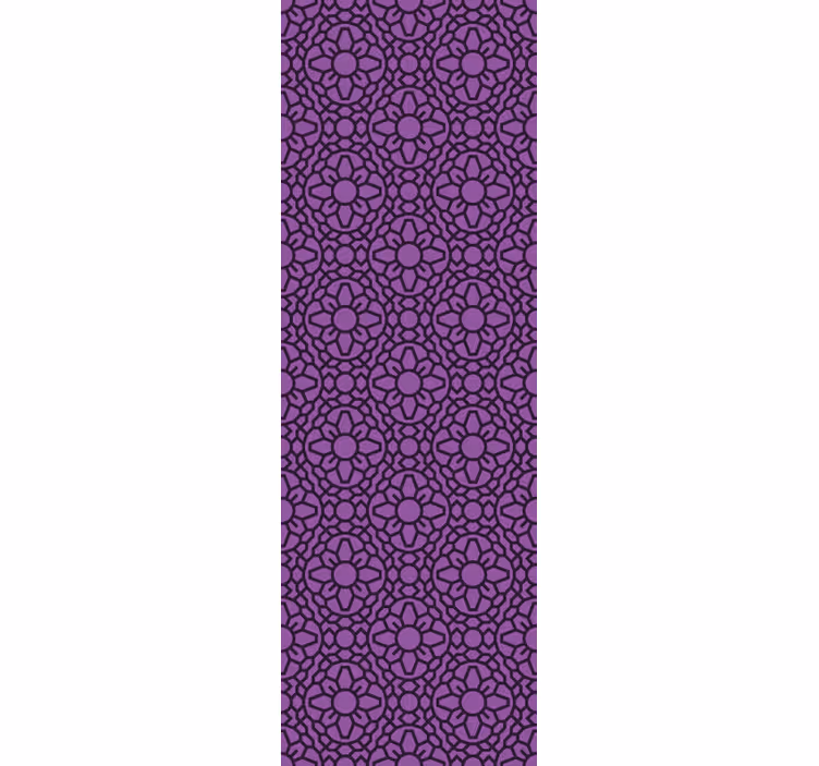 Geometrische bloemmotief behang bloemsierkunst - TenStickers