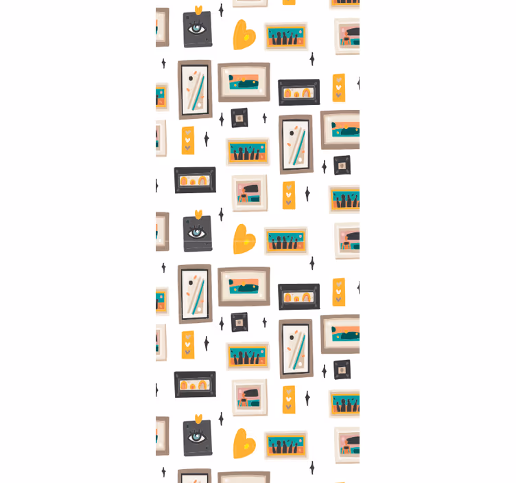 Retro kantoormotieven industrieel behang - TenStickers