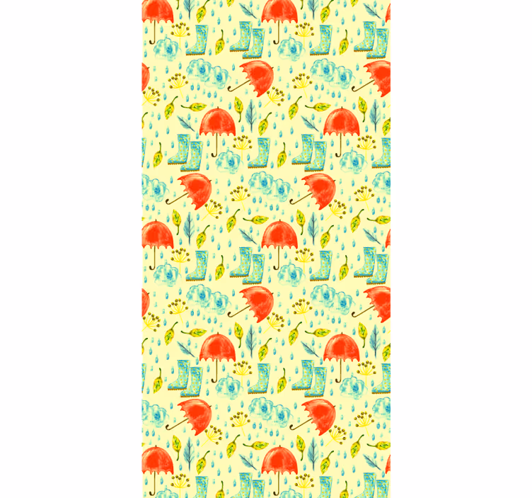 Patroon van regenachtige dagen behangpapier natuur - TenStickers
