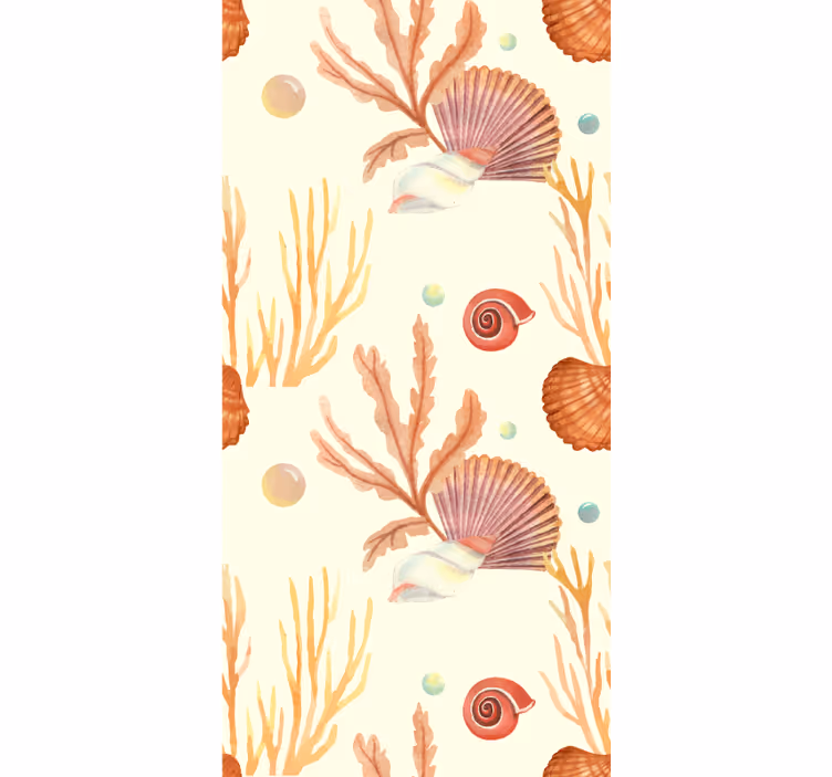 Schelppatroon behangpapier natuur - TenStickers