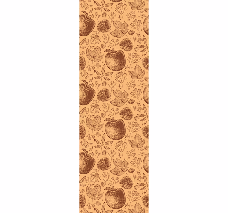 Herfst gebladertepatroon behangpapier natuur - TenStickers