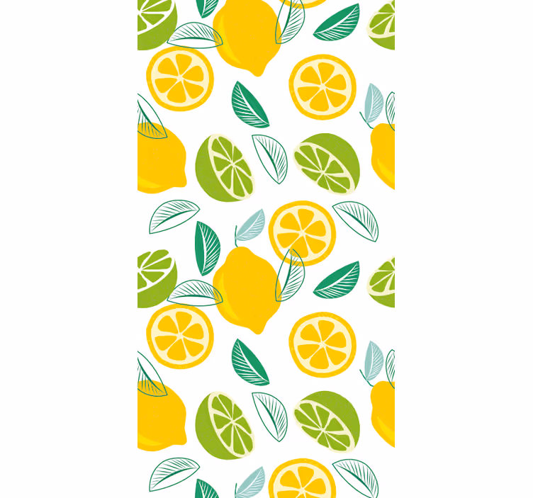 Citrus motief behang keuken - TenStickers