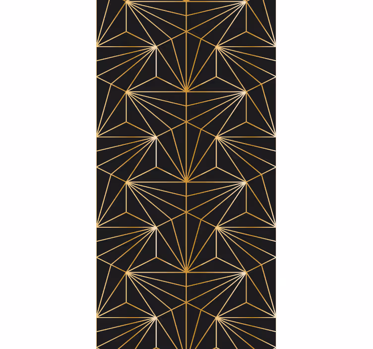 Geometrische lijnenfusie behang geometrisch - TenStickers