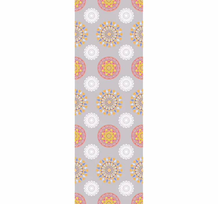 Geometrische medaillons behang woonkamer - TenStickers