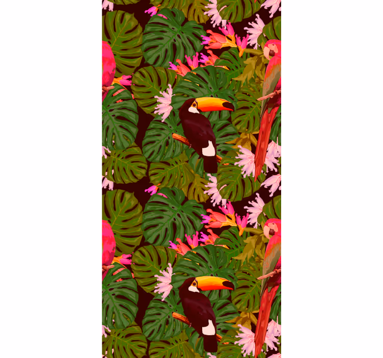 Tropisch toekanmotief jungle behang - TenStickers