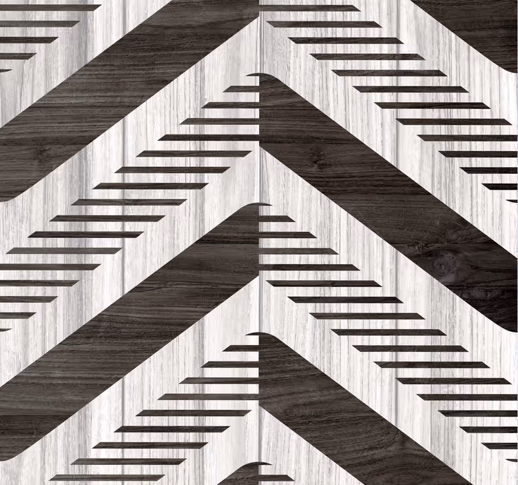 Visgraatcontrast behang geometrisch - TenStickers