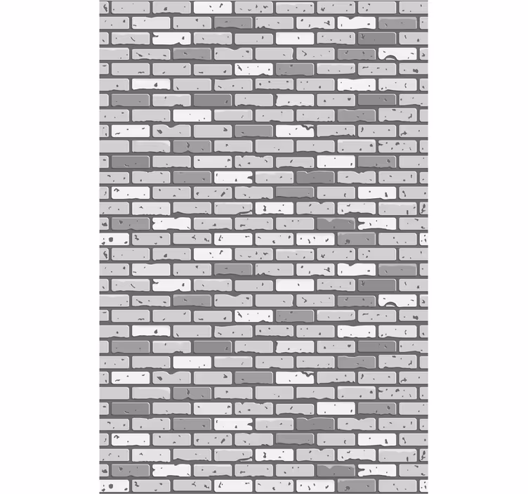 Monochroom metselwerk behang baksteen - TenStickers