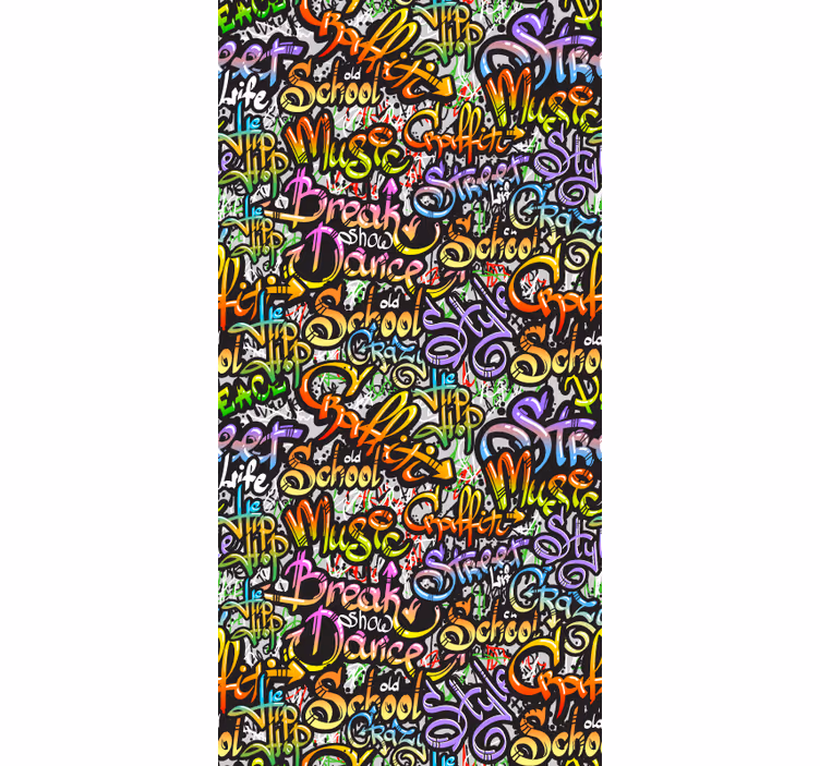 Graffiti-teksten behang letters - TenStickers