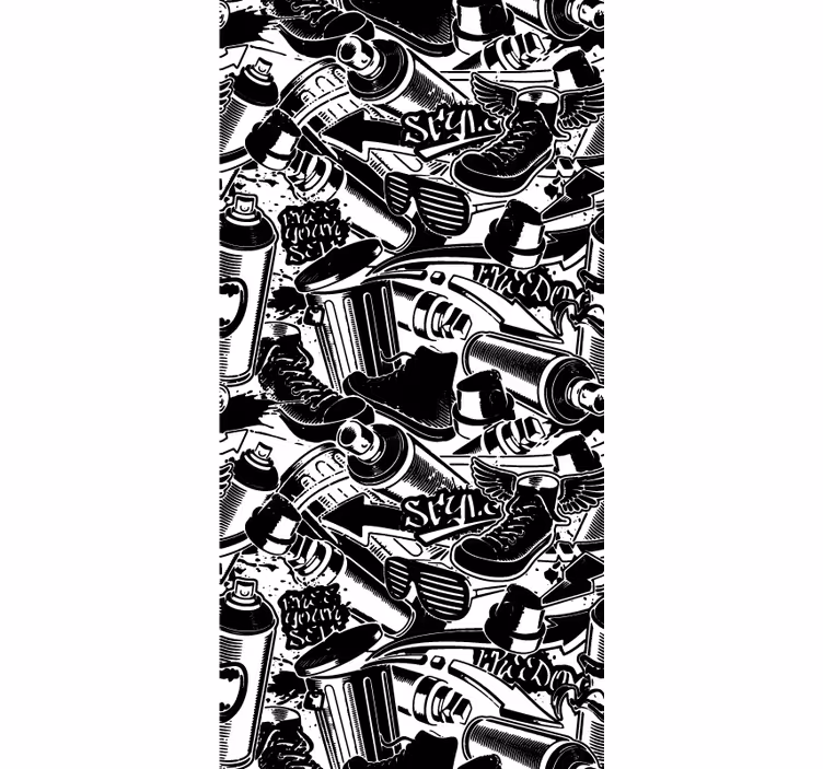 Essentiële graffiti behang kunst - TenStickers