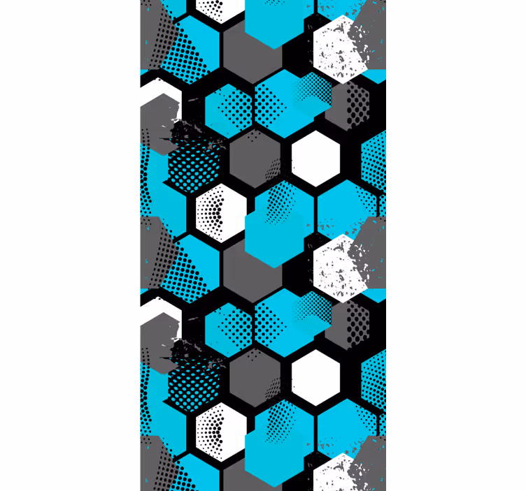 Geometrische zeshoeken behang geometrisch - TenStickers