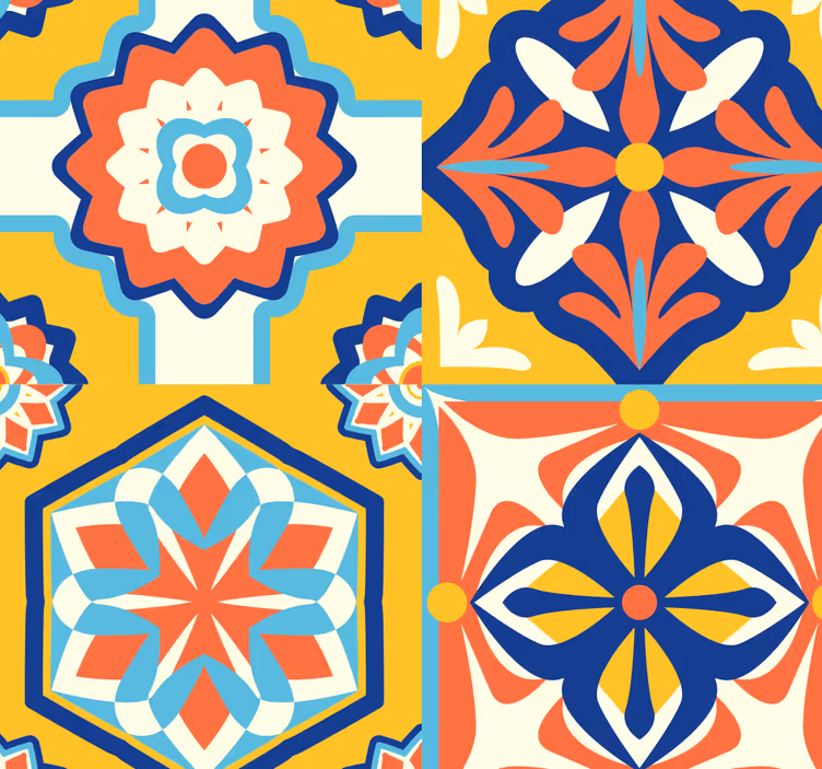 Scala aan vintage behang woonkamer - TenStickers