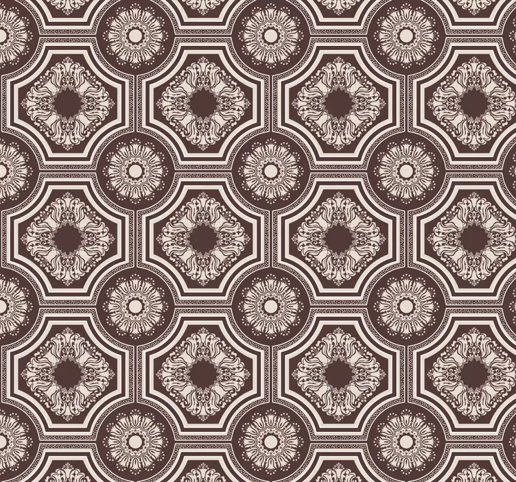 Ornamental behang woonkamer - TenStickers