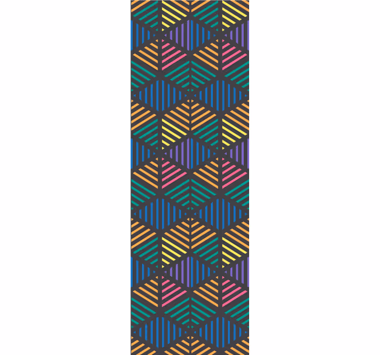 Behang geometrisch gestreept patroon - TenStickers