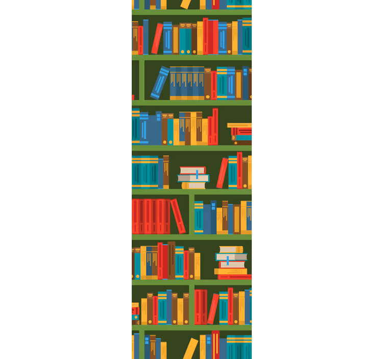 Boekenplank illusie behang letters - TenStickers